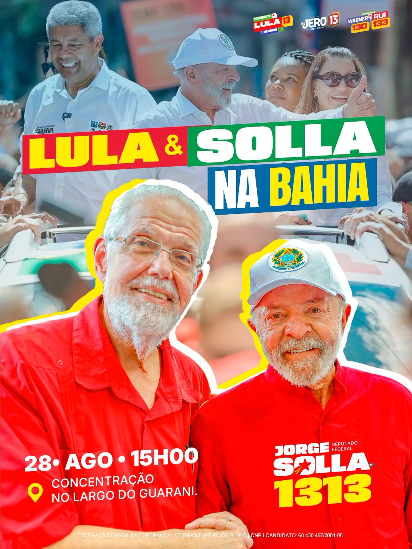 Caminhada com Lula e Jorge Solla na Liberdade