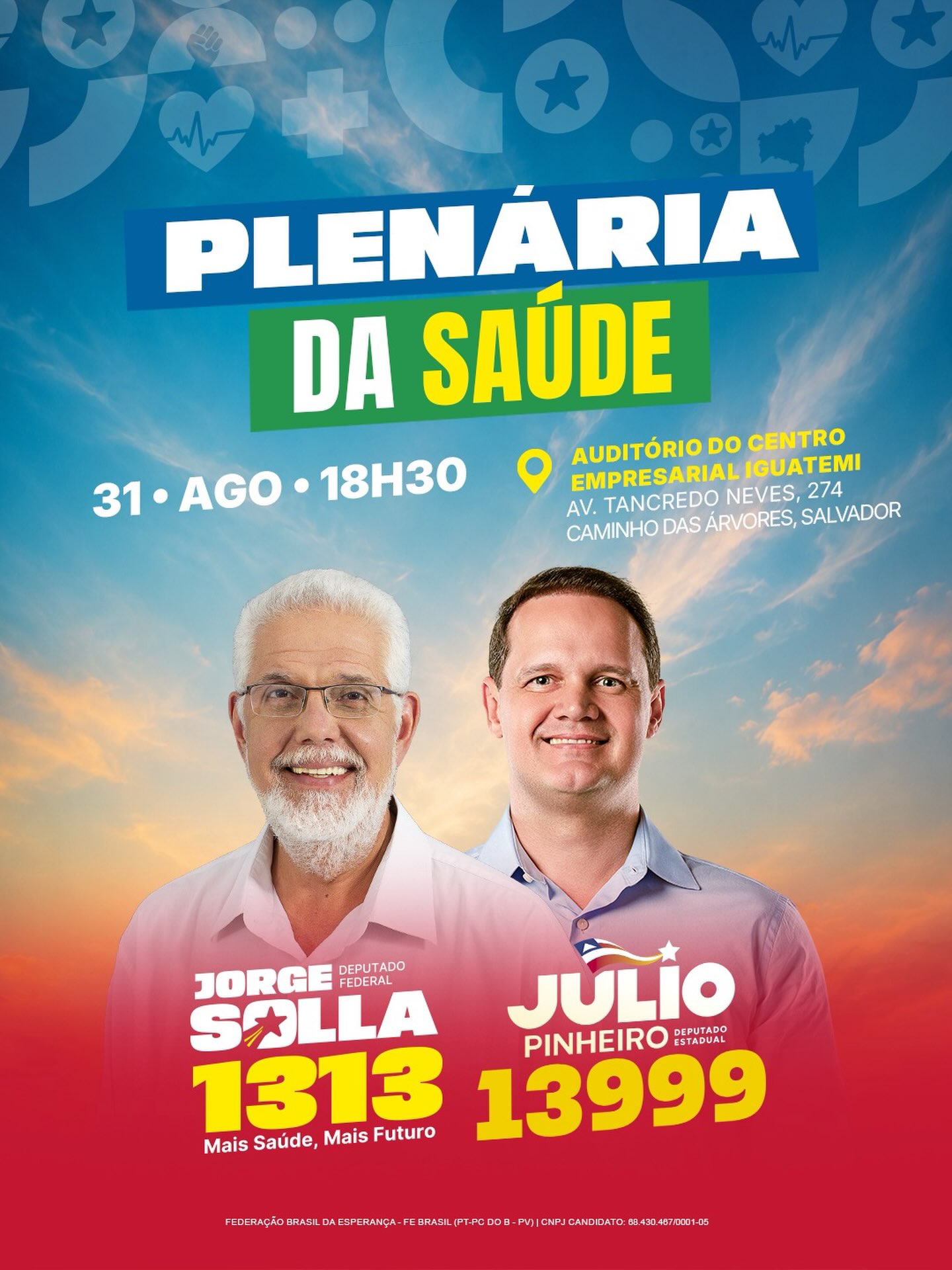 Plenária da Saúde em Salvador com Júlio Pinheiro